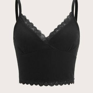 This is a black lace top, never worn, perfect for Summer.